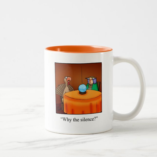 Tasse 2 Couleurs Cadeau de café de l'Humour Thanksgiving (Droit)