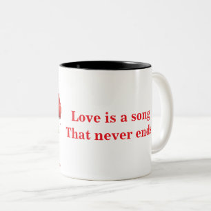 Tasse 2 Couleurs ☕ Cadeau de citation d'amour de cœur de chien mign