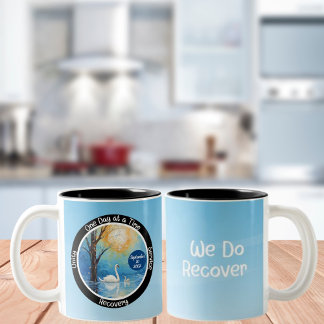 Tasse 2 Couleurs Cadeau de jalon de sobriété personnalisé - Swan da