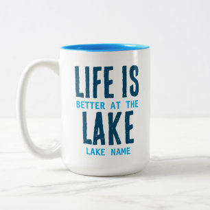 Tasse 2 Couleurs Cadeau de lac personnalisé
