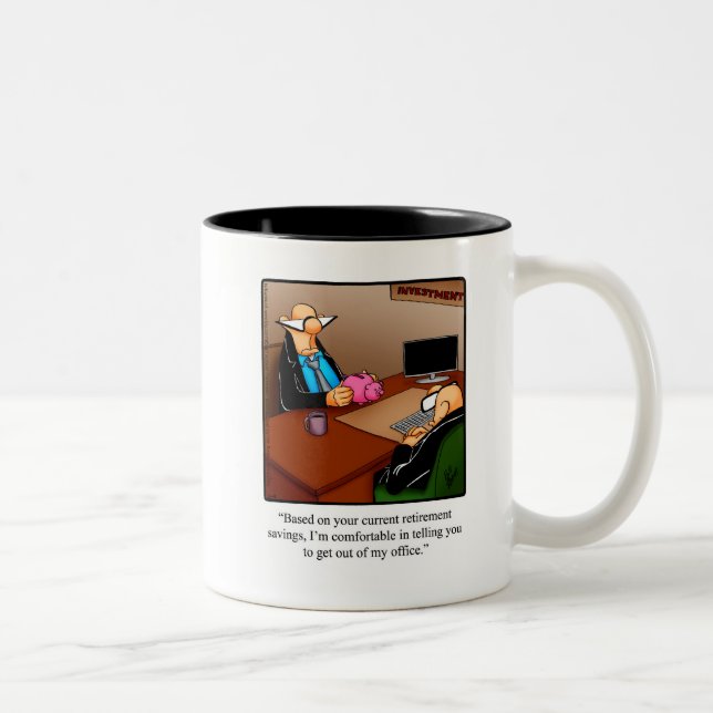 Tasse 2 Couleurs Cadeau de l'Humour de retraite (Droit)