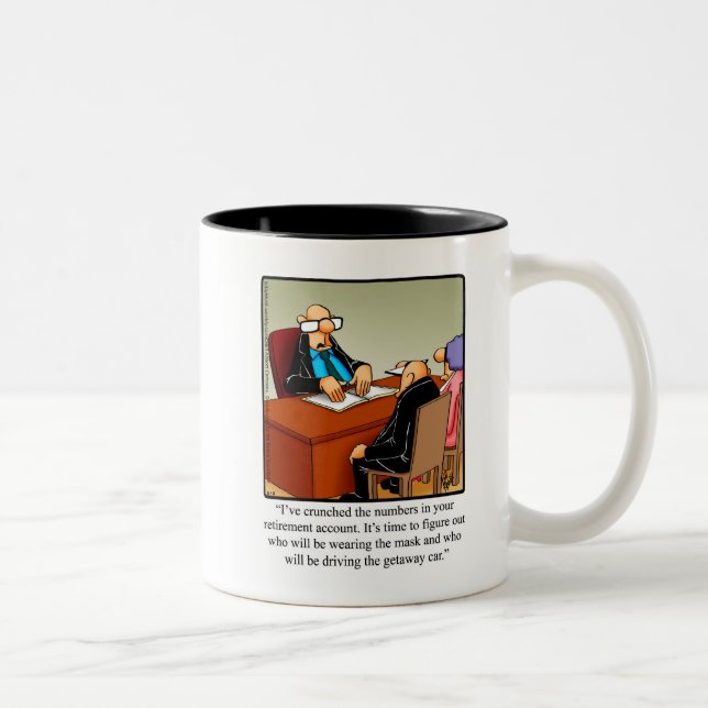 Tasse 2 Couleurs Cadeau de l'Humour de retraite (Droit)