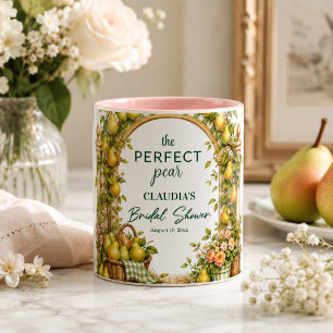 Tasse 2 Couleurs Cadeau de mariage en vichy vert poire parfaite