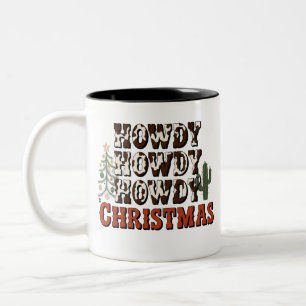 Tasse 2 Couleurs Cadeau de Noël de fête de famille de Noël Howdy Ho