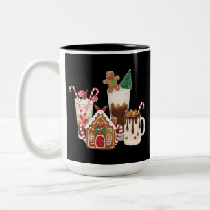 Tasse 2 Couleurs Cadeau de Noël pour amateur de café au pain d'épic