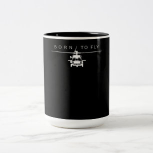 Tasse 2 Couleurs Cadeau de pilote d'hélicoptère de l'aviation milit