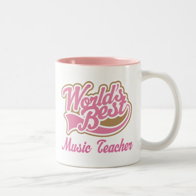 Tasse 2 Couleurs Cadeau de professeur de musique (Droit)