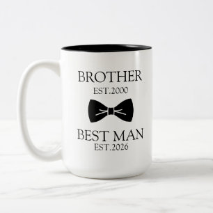 Tasse 2 Couleurs Cadeau de proposition de témoin pour frère garçon 