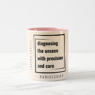 Tasse 2 Couleurs Cadeau de radiologiste motivationnel minimaliste m