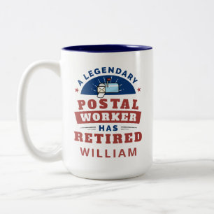 Tasse 2 Couleurs Cadeau de retraite pour facteur retraité