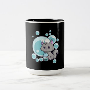 Tasse 2 Couleurs Cadeau de thé bulle de chat Funny Boba Tea Cats
