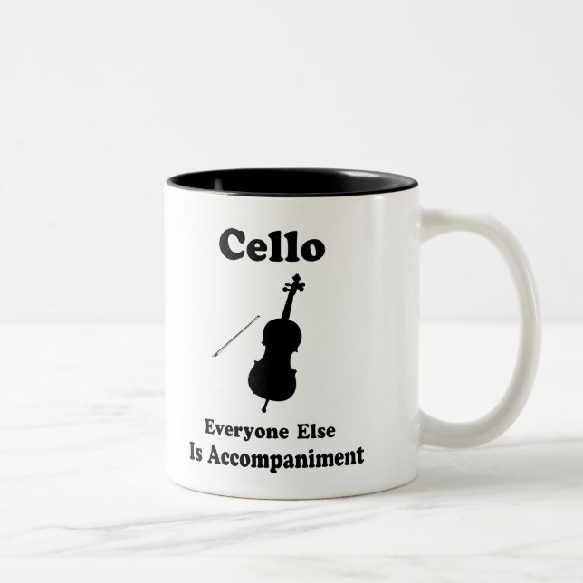 Tasse 2 Couleurs Cadeau de violoncelle (Droit)