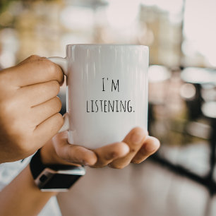 Tasse 2 Couleurs Cadeau drôle Bon auditeur
