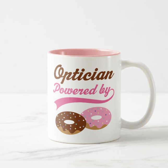 Tasse 2 Couleurs Cadeau drôle d'opticien (Droit)
