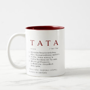 Tasse 2 Couleurs Cadeau papa polonais - Définition TATA