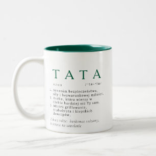 Tasse 2 Couleurs Cadeau papa polonais - Définition TATA