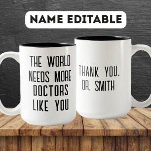 Tasse 2 Couleurs Cadeau Personnalisé d'Appréciation pour Médecin –