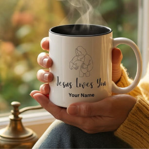Tasse 2 Couleurs Cadeau personnalisé de foi chrétienne inspirant 