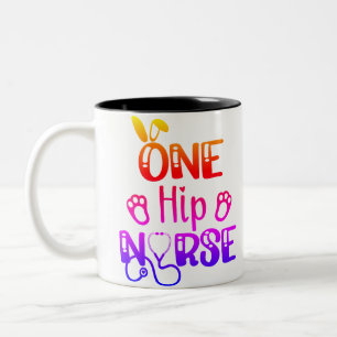 Tasse 2 Couleurs Cadeau personnalisé d'une infirmière de hanche