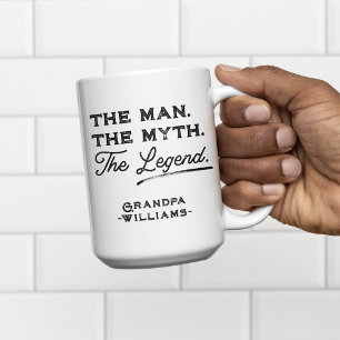 Tasse 2 Couleurs Cadeau personnalisé pour lui, l'homme mythe légend