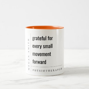 Tasse 2 Couleurs Cadeau physiothérapeute moderne Grateful Motivatio