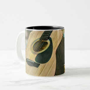 Tasse 2 Couleurs cadeau pour amateurs de guitare musicien