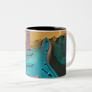 Tasse 2 Couleurs Cadeau pour mari guitariste