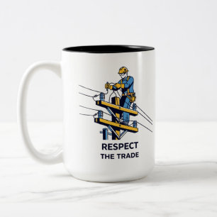 Tasse 2 Couleurs Cadeau pour Travailleur Électricien Professionnel