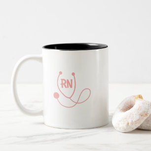 Tasse 2 Couleurs Cadeau stéthographique rose pour infirmière autori