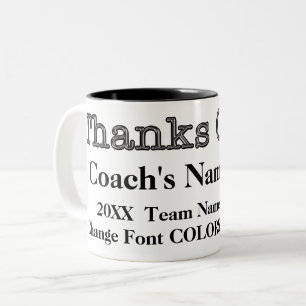 Tasse 2 Couleurs Cadeaux bon marché pour les entraîneurs, PERSONNAL