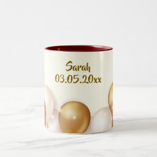 Tasse 2 Couleurs Cadeaux d'anniversaire personnalisés - anniversair