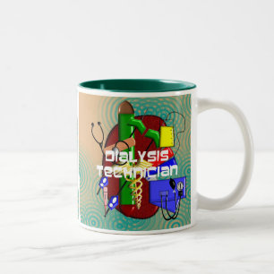 Tasse 2 Couleurs Cadeaux d'art de technicien de dialyse