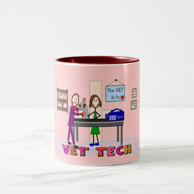 Tasse 2 Couleurs Cadeaux d'art de technologie de vétérinaire (Centre)