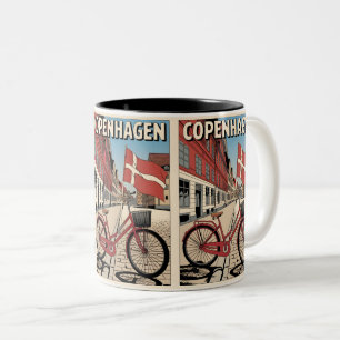 Tasse 2 Couleurs Cadeaux de bicyclette vintages du danemark de Cope