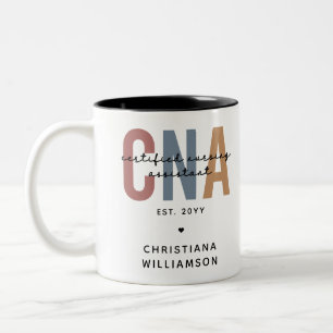 Tasse 2 Couleurs Cadeaux de l'adjoint infirmier certifié rétro de l
