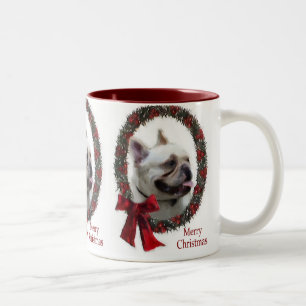 Tasse 2 Couleurs Cadeaux de Noël de bouledogue français