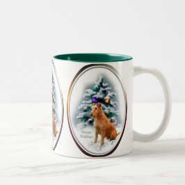 Tasse 2 Couleurs Cadeaux de Noël irlandais Terrier