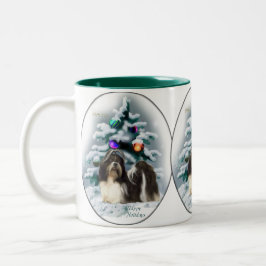 Tasse 2 Couleurs Cadeaux de Noël Shih Tzu