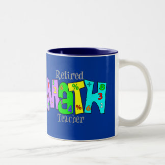 Tasse 2 Couleurs Cadeaux d'enseignant en mathématiques à la retrait