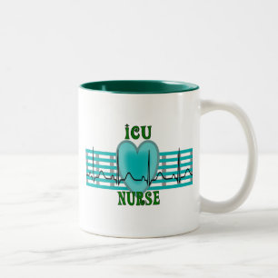 Tasse 2 Couleurs Cadeaux d'infirmière d'ICU, QRS et conception de