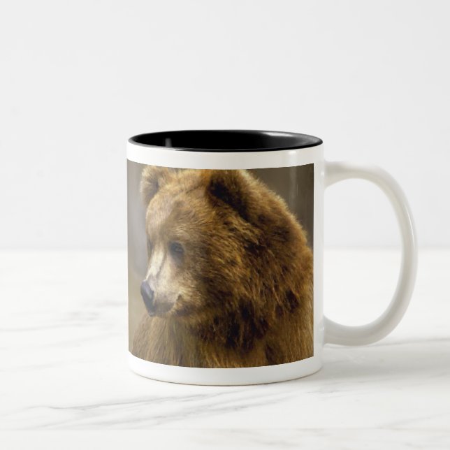 Tasse 2 Couleurs Cadeaux d'ours Brown (Droit)