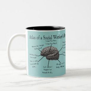 Tasse 2 Couleurs Cadeaux drôles d'assistant social