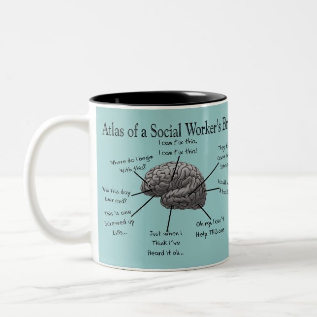 Tasse 2 Couleurs Cadeaux drôles d'assistant social (Gauche)
