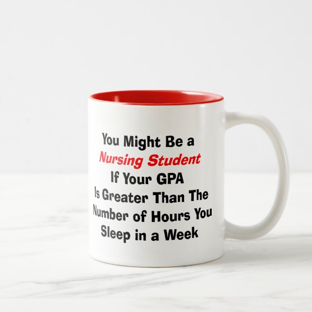 Tasse 2 Couleurs Cadeaux drôles d'étudiant de soins (Droit)