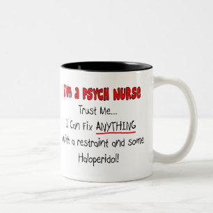 Tasse 2 Couleurs Cadeaux drôles d'infirmière de Psych