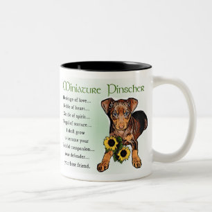 Tasse 2 Couleurs Cadeaux Miniature Pinscher