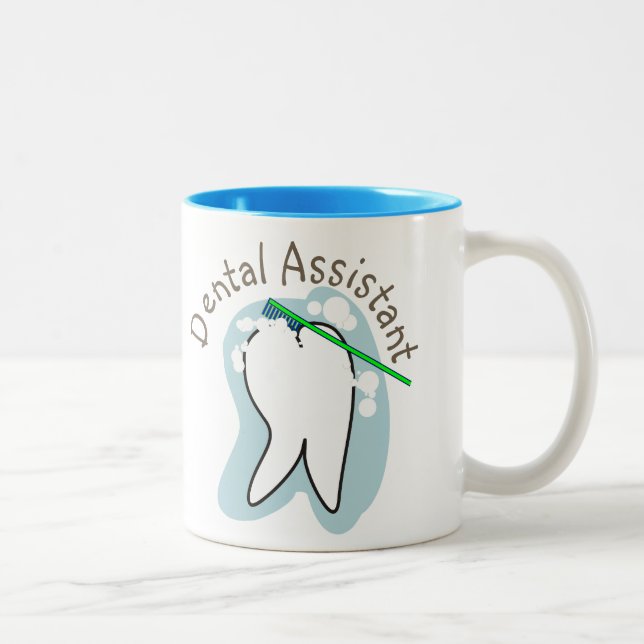Tasse 2 Couleurs Cadeaux uniques d'assistant dentaire (Droit)