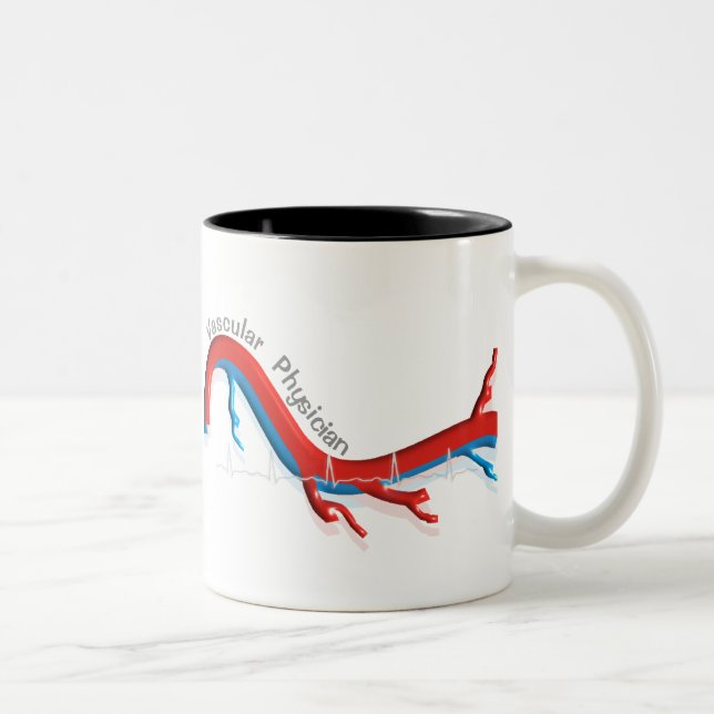 Tasse 2 Couleurs Cadeaux vasculaires uniques de médecin (Droit)