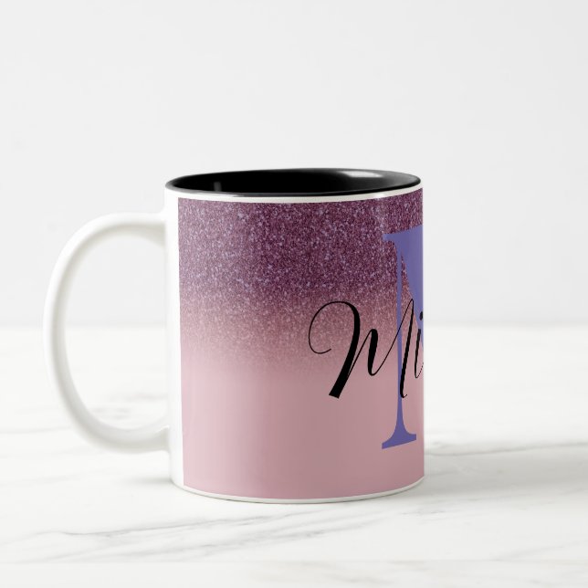 Tasse 2 Couleurs Cadeaux Vintages pourpres personnalisés (Gauche)