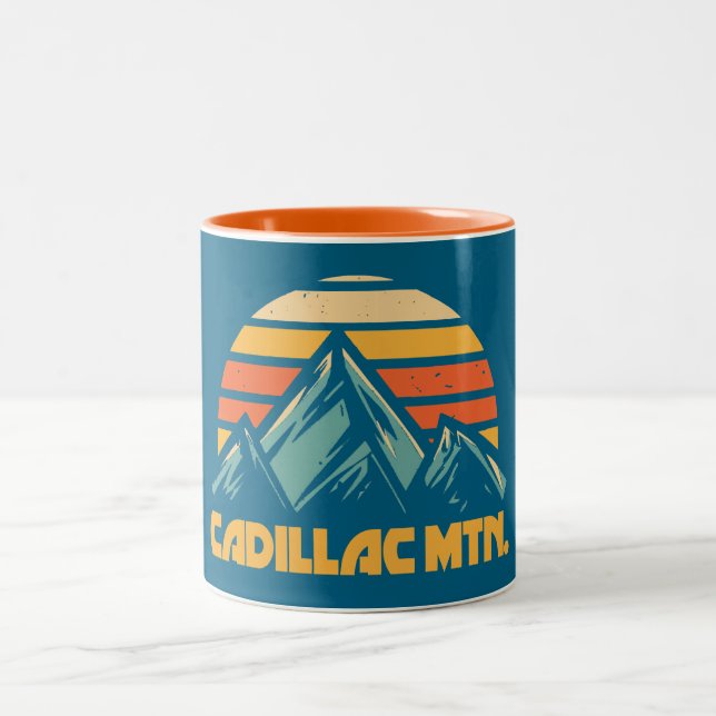 Tasse 2 Couleurs Cadillac Mountain Retro Turquoise (Centre)